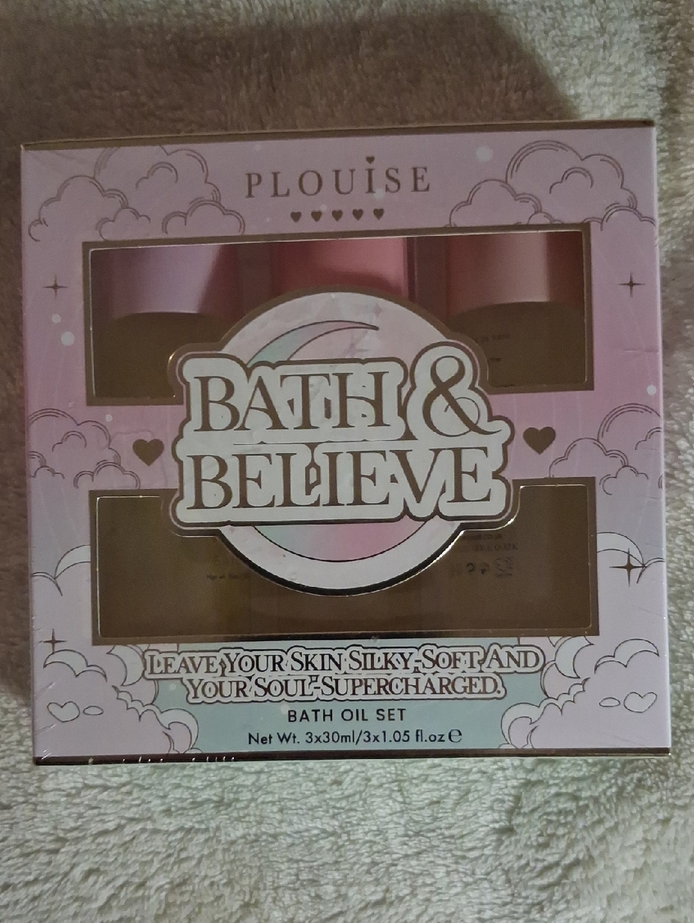 PLOUISE  Pink Bath & Believe Bath Oil Gift Set